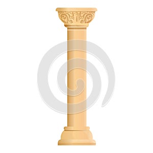 Antique pillar icon, cartoon style