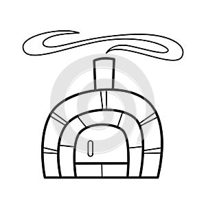 antique pizza oven drawing, vector