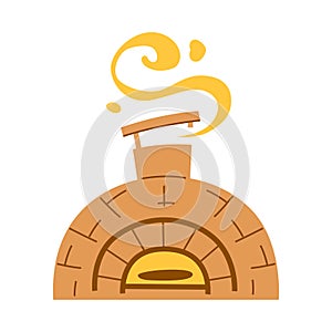 antique pizza oven drawing, vector