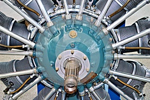 Antique plane engine