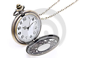 Antique pocket watch with chain