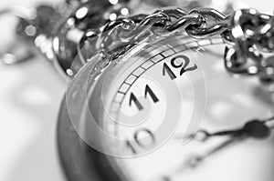 Antique pocket watch close up macro shot