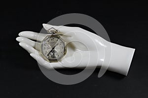 Antique Pocket Watch in Mannequin Hand