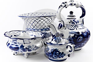 Antique porcelain, china set.
