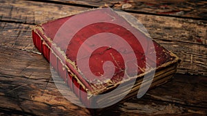 The antique red book. AI generated