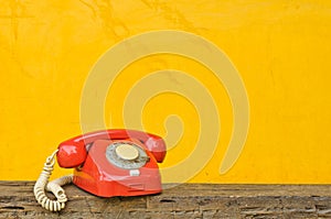 Antique red phone