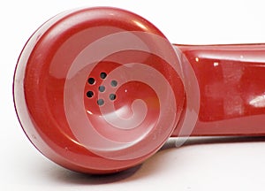 Antique Red Rotary Phone Earpiece