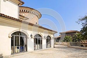 Antique resort hotel Arched window photo