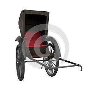 Antique Rickshaw Isolated