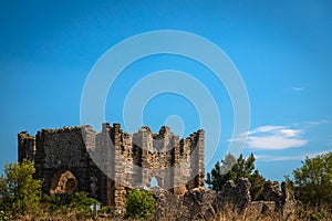 An antique ruined house ruin city.