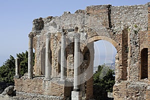 Antique ruins and columns