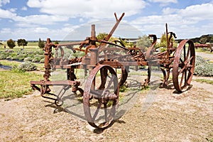 Antique rusty plough photo