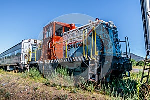 Antique Santa Fe Passenger Train Locomotive