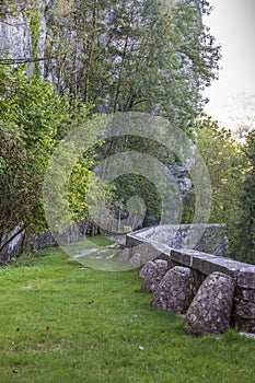 Antique sardinian way  at Saint Christophe la Grotte. Savoy. France.