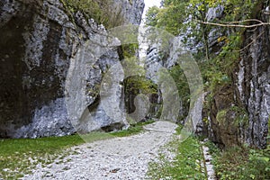 Antique sardinian way  at Saint Christophe la Grotte. Savoy. France.