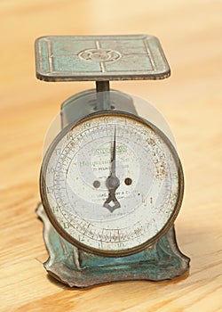 Antique scale to weigh food.