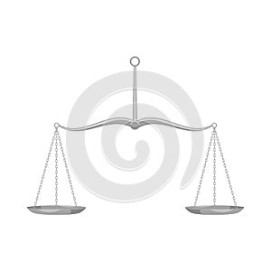 Antique scales vector illustration isolated on wite background