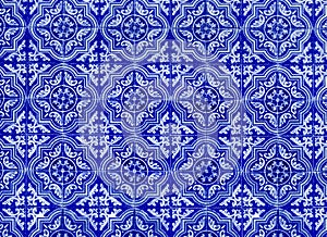 Antique Seamless Portuguese Tiles Pattern