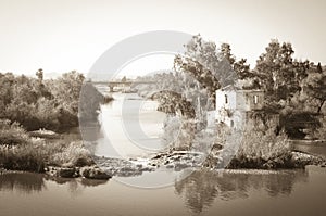 Antique Sepia Cordoba Landscape