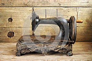 Antique sewing machine photo