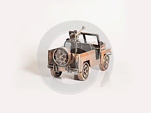 Antique showpiece metal car & jeep photo