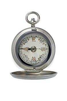 Antique silver compass