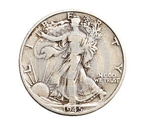 Antique silver half-dollar