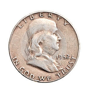 Antique silver half-dollar