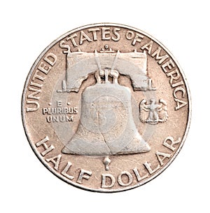 Antique silver half-dollar