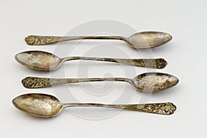 Antique silver spoons