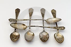 Antique silver spoons