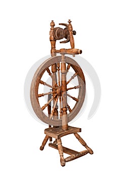 Antique spinning wheel