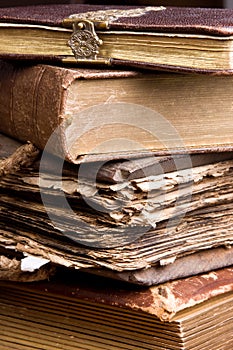 Antique stack of books