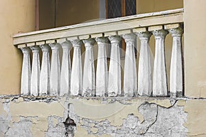 Antique stair railings. Concrete baluster. Concrete stair railings.