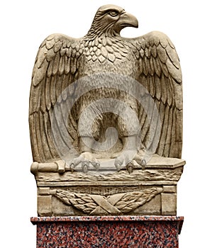 Antique statue - eagle with a sword