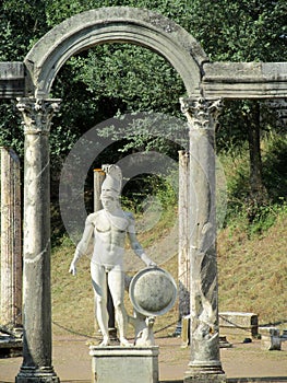 Antique statue in Villa Adriana, Tivoli Rome