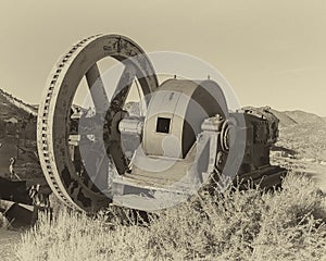 Antique Steam Engine abandoned in the Arizona Desert