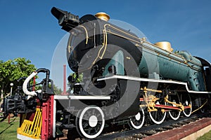 Antique steam locomotive train