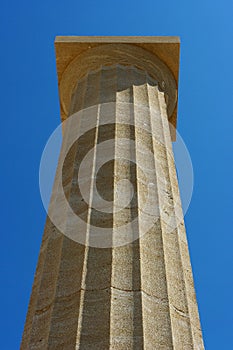 The antique stone post.