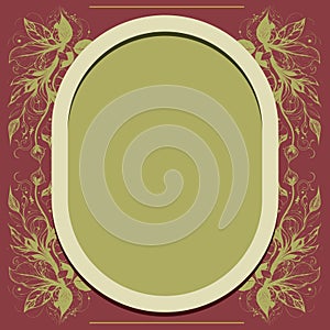 Antique style oval frame