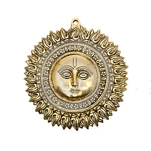 an antique sun god jewellery pendant statue