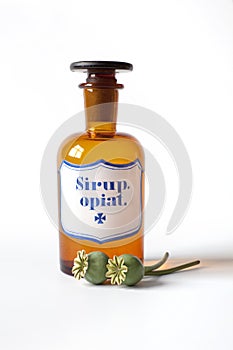 Antique Syrop Opiat Bottle