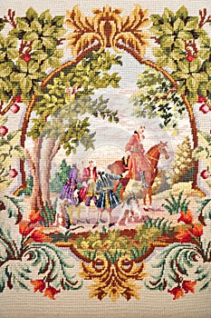 Antique tapestry photo
