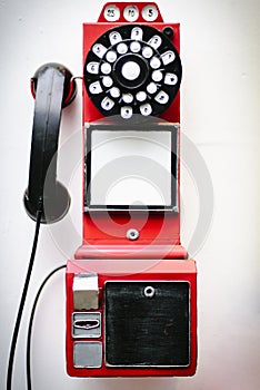 An antique telephone displayed in a hotel in Beijing
