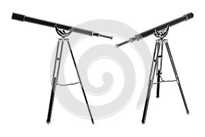 Antique Telescope Vector 01
