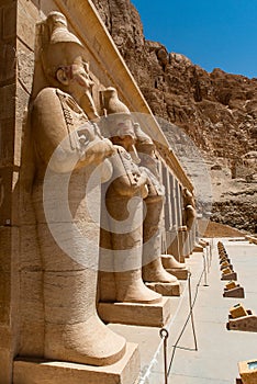 The antique temple of female pharao Hatchepsut near Luxor in Egypt