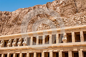 The antique temple of female pharao Hatchepsut near Luxor in Egypt