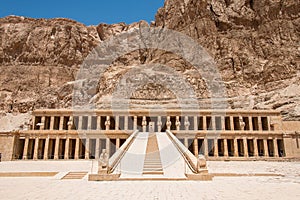 The antique temple of female pharao Hatchepsut near Luxor in Egypt