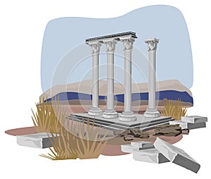 Antique Temple Ruins