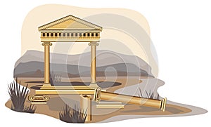 Antique Temple Ruins